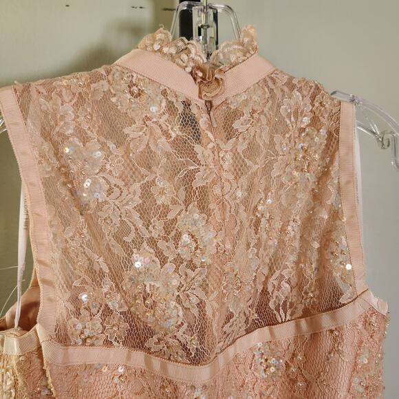 SHERRI HILL NWT Blush Pink Lace Mini Dress, Size 8 - Picture 13 of 16